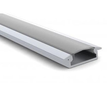 RECESSED SLIMLINE 8 mm - PROFILÉ EN ALUMINIUM POUR RUBAN LED - À ENCASTRER - ALUMINIUM ANODISÉ - ARGENT - 2 m