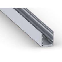 SLIM LINE 15 FL - PROFILÉ EN ALUMINIUM POUR RUBAN LED - HAUTE EFFICACITÉ - QUALITÉ PREMIUM - ARGENT