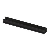 SLIMLINE 15 mm - PROFILÉ EN ALUMINIUM POUR RUBAN LED - ANODISÉ NOIR - 2 m