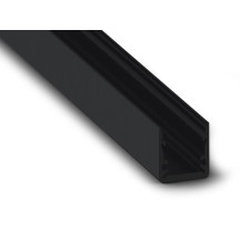 SLIM LINE 15 FL - PROFILÉ EN ALUMINIUM POUR RUBAN LED - HAUTE EFFICACITÉ - QUALITÉ PREMIUM - NOIR