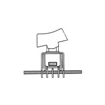 INTERRUPTEUR A BASCULE SUBMINIATURE UNIPOLAIRE VERTICAL ON-ON
