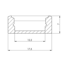 SLIMLINE 7 mm - PROFILÉ POUR RUBAN LED - 2 m - NOIR