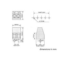 BORNIER A VIS PROFESSIONNEL, 3 POLES, AU PAS DE 5mm