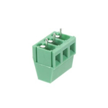 BORNIER À VIS PROFESSIONNEL, 3 PÔLES, VERT, AU PAS DE 5mm