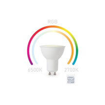 AMPOULE RGB WIFI SMART - BLANC FROID & BLANC CHAUD - GU10