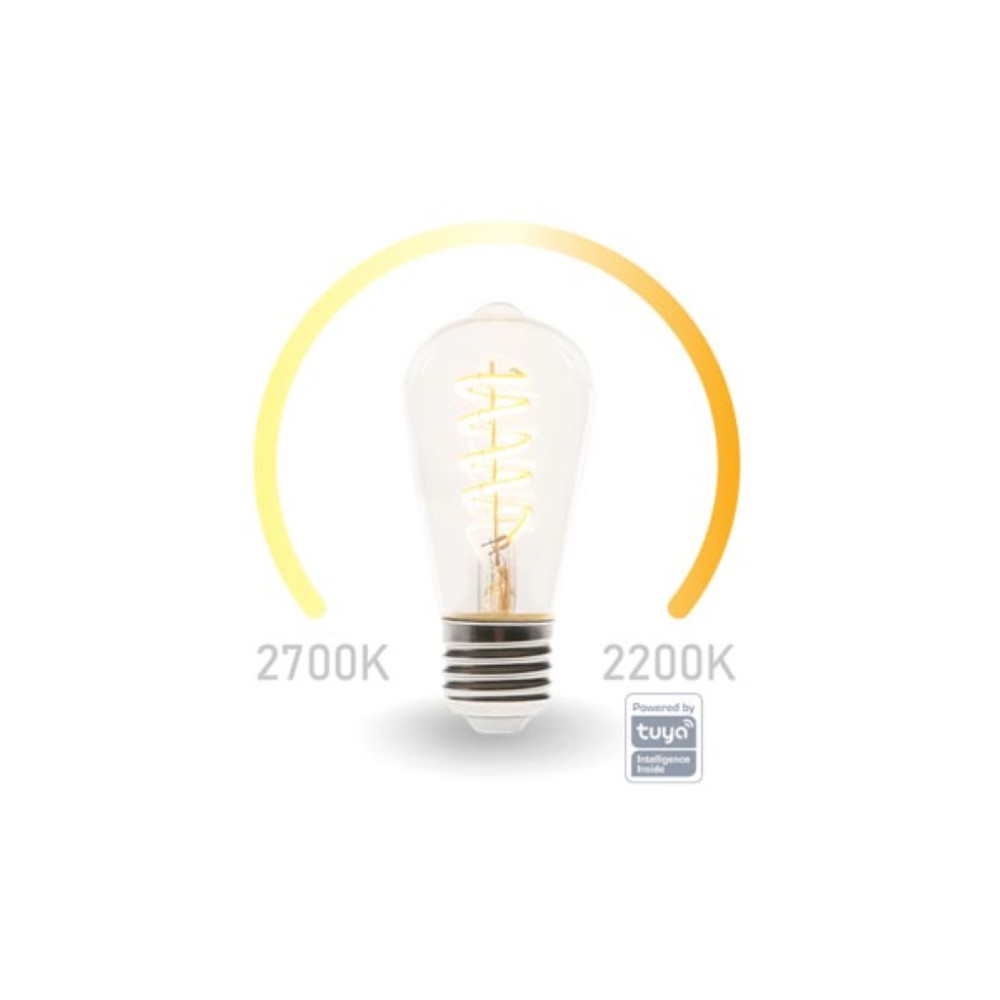 AMPOULE LED WIFI SMART - BLANC CHAUD & BLANC CHAUD INTENSE - E27 - ST64
