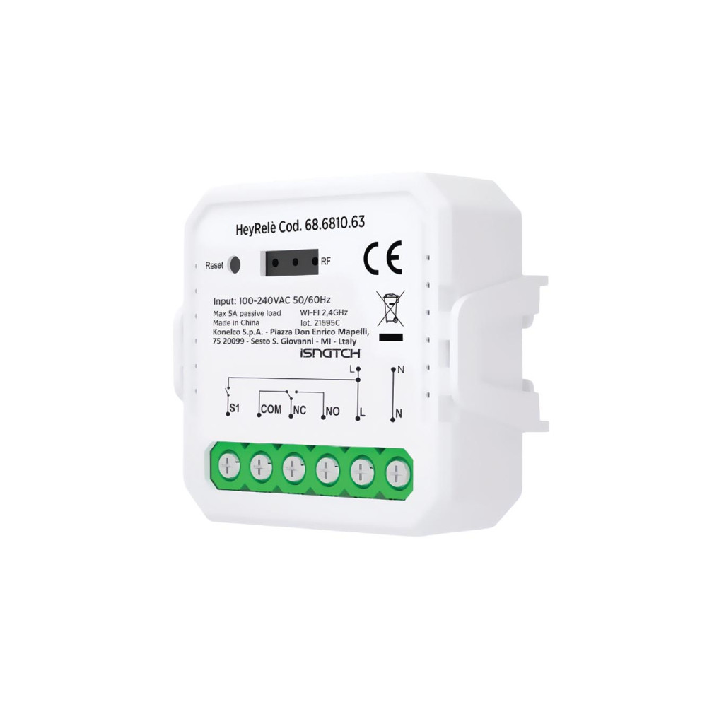 Module relais Wi-Fi intelligent, contact sec NO/NC, 5A max.