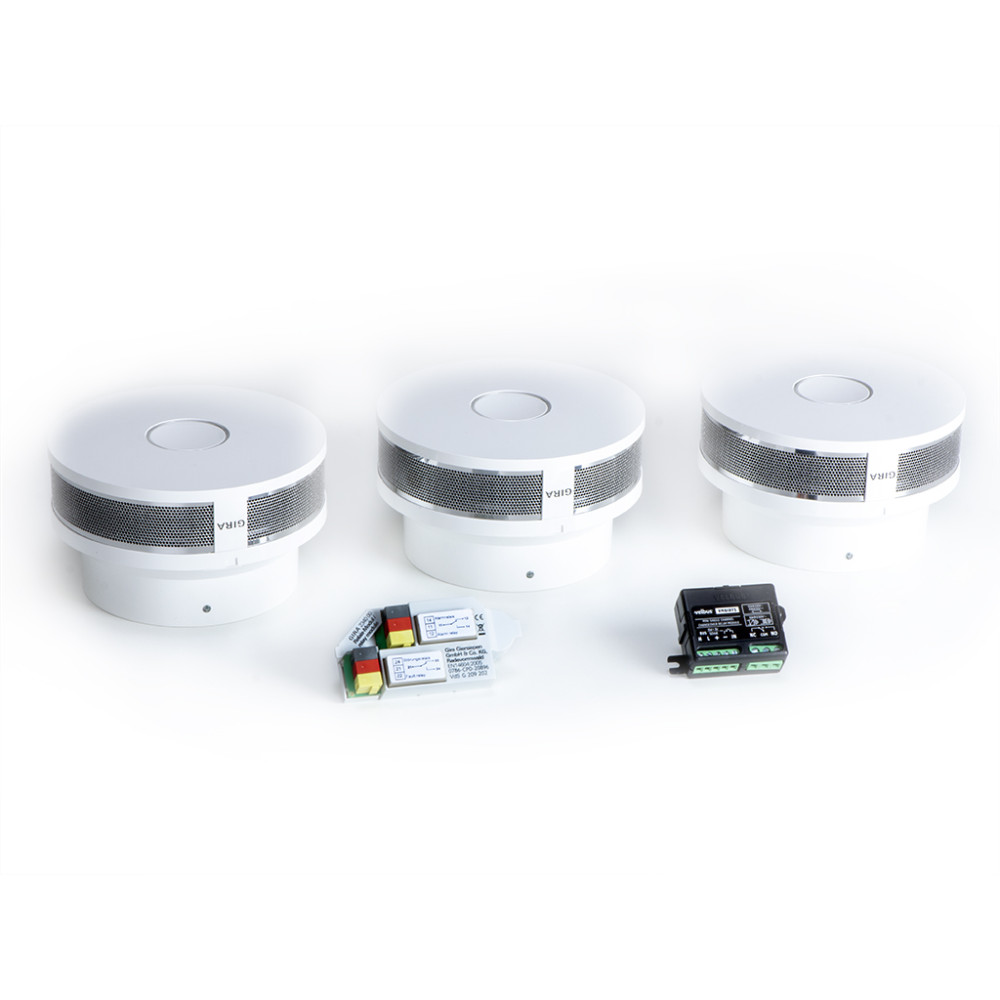 Set de détecteurs de fumée connectés Velbus 230 V (3 pièces)
