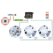 Set de détecteurs de fumée connectés Velbus 230 V (3 pièces)