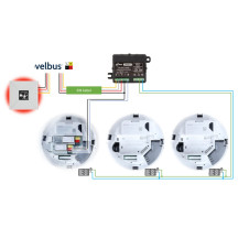 Détecteurs de fumée reliés Velbus sur pile (lot de 3)