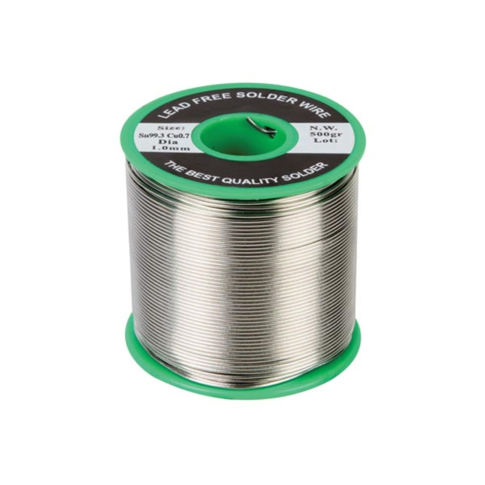 Fil de soudure, SANS PLOMB, Sn 99.3% - Cu 0.7% 1mm 500g