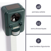Antinuisibles à ultrasons alimenté par l'énergie solaire
