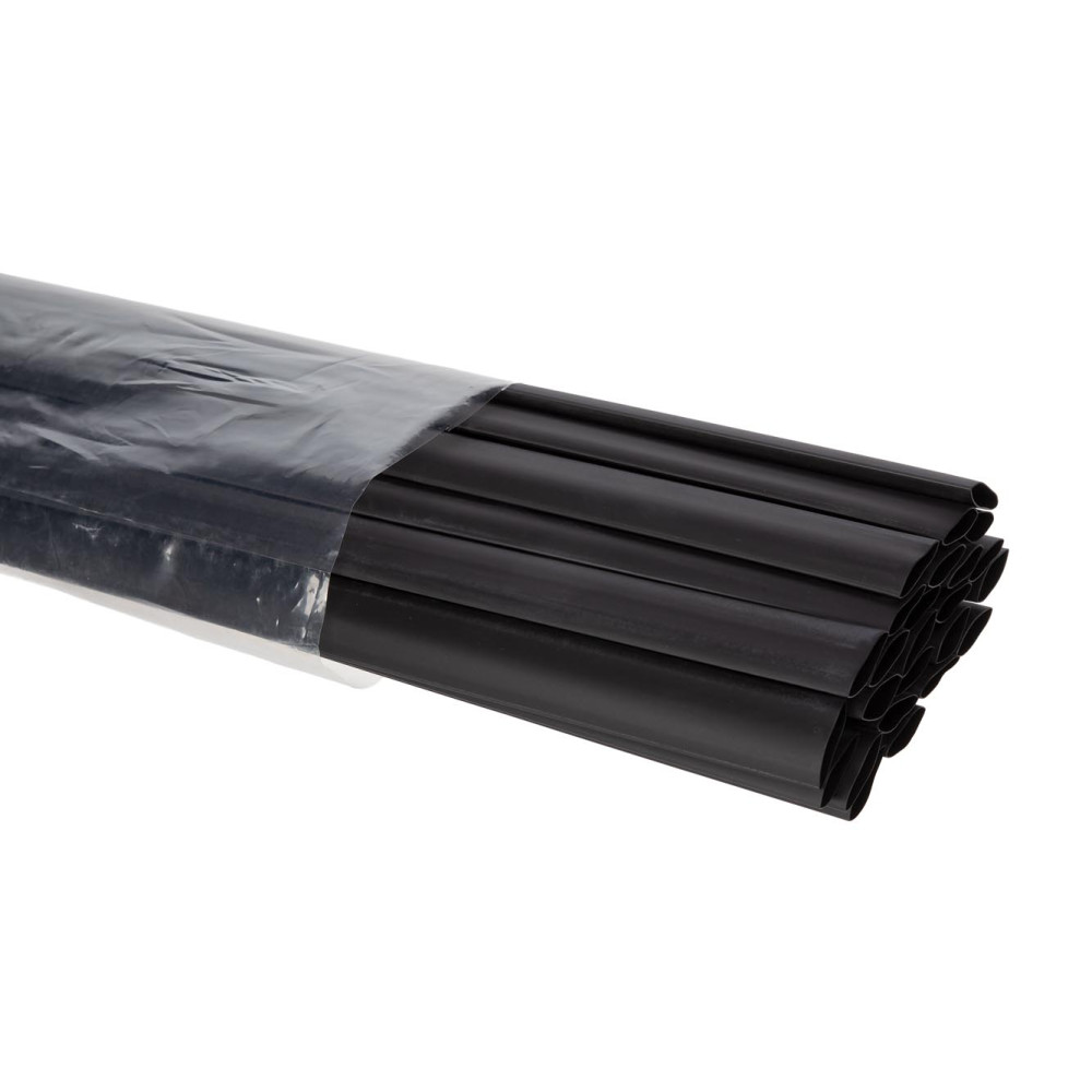 Gaine thermoretractable 12 mm - noir - 25 pcs