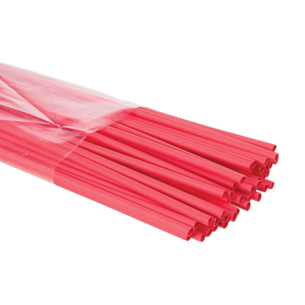 Gaine thermoretractable - 3 mm - rouge - 50 pcs