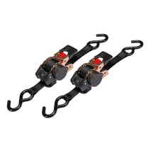 JEU DE 2 x SANGLE D'ARRIMAGE À CLIQUET - 300 kg - 3 m x 25 mm