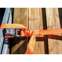 SANGLE D'ARRIMAGE AVEC TENDEUR À CLIQUET 500 kg - 25 mm x 5 m - 2 pcs