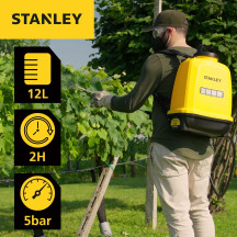 Stanley - Pulvérisateur à batterie - 12 L - 14.4 V - 2.0 Ah