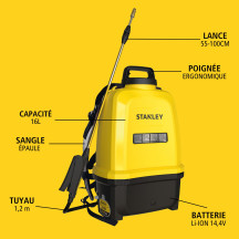 Stanley - Pulvérisateur à batterie - 16 L - 14.4 V - 2.0 Ah