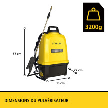 Stanley - Pulvérisateur à batterie - 16 L - 14.4 V - 2.0 Ah