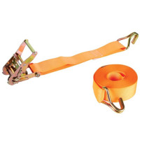 SANGLE D'ARRIMAGE AVEC TENDEUR À CLIQUET + CROCHETS - MAX. 2000 kg - 9 m x 50 mm