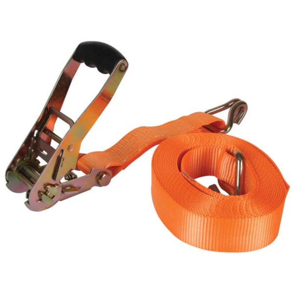 SANGLE D'ARRIMAGE AVEC TENDEUR À CLIQUET POUR CHARGES LOURDES 5000 kg - 50 mm x 8 m
