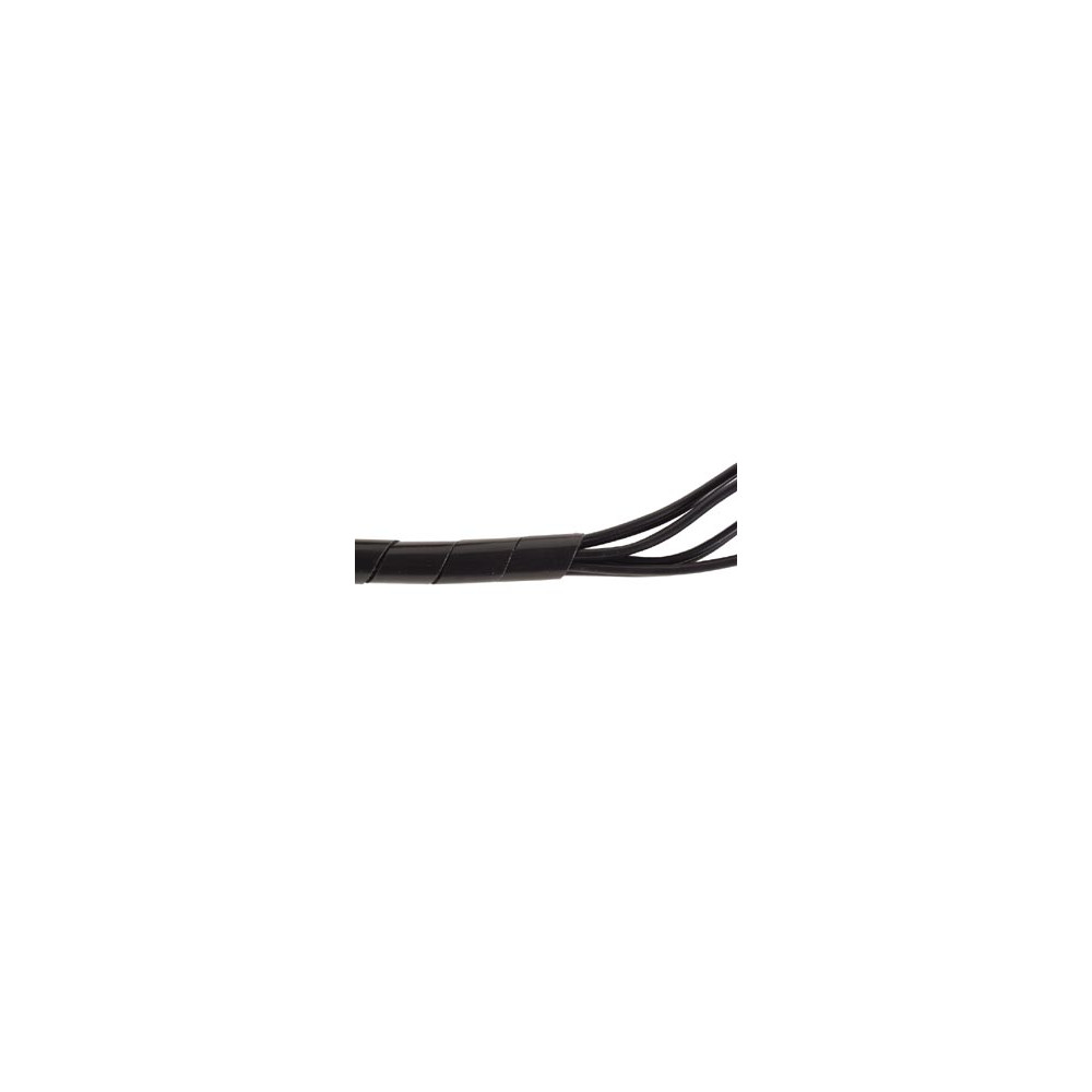 GAINE CACHE-FILS SPIRALEE 10m / Ø9mm (NOIR)