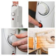 Radiateur à bain d'huile - 700 W - 7 ailettes