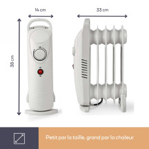Radiateur à bain d'huile - 700 W - 7 ailettes