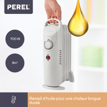 Radiateur à bain d'huile - 700 W - 7 ailettes