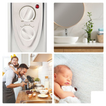 Radiateur à bain d'huile - 2500 W - 11 ailettes