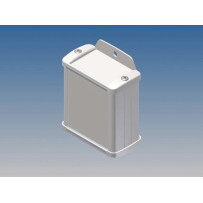 BOÎTIER EN ALUMINIUM - BLANC - 70 x 59.9 x 30.9 mm - avec bride