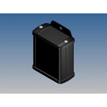 BOÎTIER EN ALUMINIUM - NOIR - 70 x 59.9 x 30.9 mm - avec bride