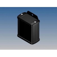BOÎTIER EN ALUMINIUM - NOIR - 70 x 59.9 x 30.9 mm - avec bride