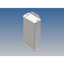 BOÎTIER EN ALUMINIUM - BLANC - 125 x 59.9 x 30.9 mm - avec bride