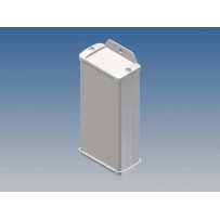 BOÎTIER EN ALUMINIUM - BLANC - 125 x 59.9 x 30.9 mm - avec bride