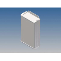 BOÎTIER EN ALUMINIUM - BLANC - 145 x 85.8 x 36.9 mm - avec bride