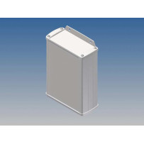 BOÎTIER EN ALUMINIUM - BLANC - 145 x 105.9 x 45.8 mm - avec bride