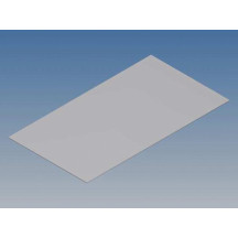 PANNEAU EN ALUMINIUM POUR SÉRIE TK - ARGENT - 130.6 x 72 x 0.5 mm