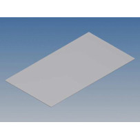 PANNEAU EN ALUMINIUM POUR SÉRIE TK - ARGENT - 130.6 x 72 x 0.5 mm