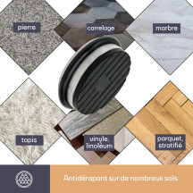 Butoir de porte - 10 x 4,0 cm - 1,1 kg - gris argenté