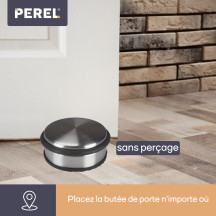 Butoir de porte - 10 x 4,0 cm - 1,1 kg - gris argenté
