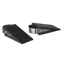 Cale de porte - Lot de 2 - 12 x 3 x 4,9 cm - Noir