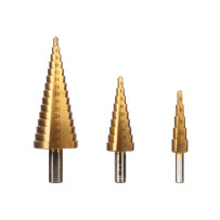 FORET ÉTAGÉ HSS - REVÊTEMENT EN TITANE - 3 pcs
