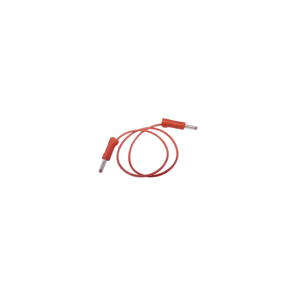 CORDON SILICONE AVEC FICHES BANANES / ROUGE 50cm