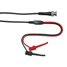 CÂBLE COAXIAL 1m - BNC MÂLE + 2 GRIP-TEST MINIATURES