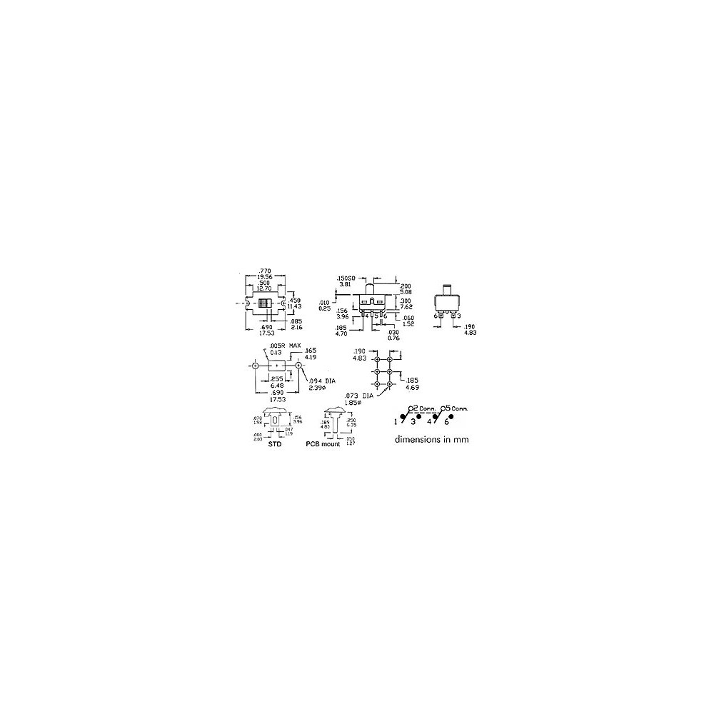 INTERRUPTEUR A GLISSIERE 2P ON-ON