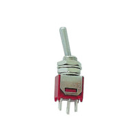 INVERSEUR SUBMINIATURE VERTICAL UNIPOLAIRE ON-ON - TYPE POUR CI SANS FILETAGE