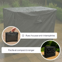 Ensemble de salon - Tout-en-un - Noir + Anthracite