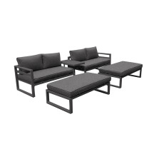 Ensemble de salon - Tout-en-un - Noir + Anthracite