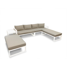 Ensemble de salon - Tout-en-un - Blanc + Gris